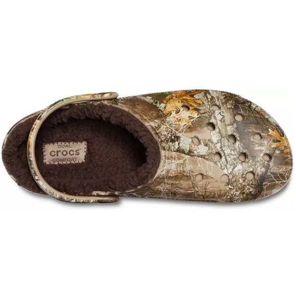 CROCS REALTREE EDGE LINED CLOGS ( W7 OR M5 ) IN CHOCOLATE / CAMOUFLAGE - Picture 6 of 8